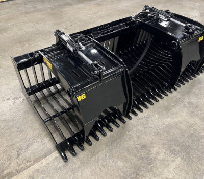 Skid Steer Rock Grapple Bucket from Stinger Attachments