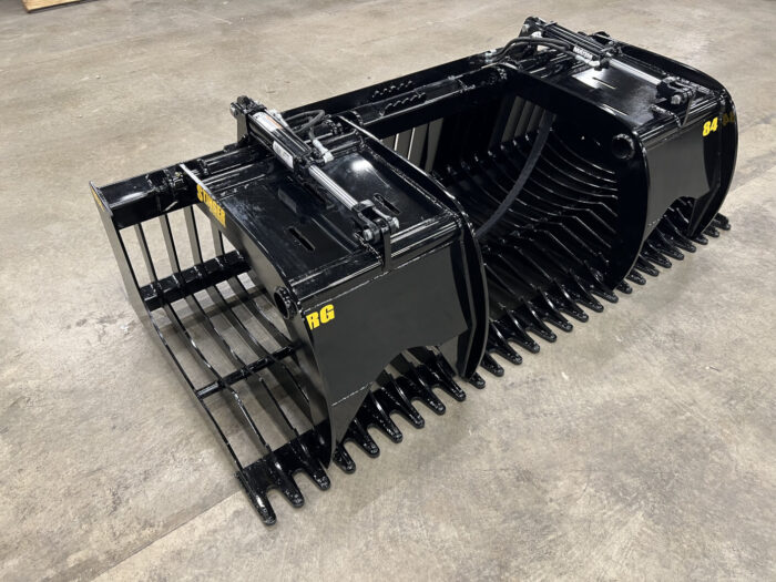 Skid Steer Rock Grapple Bucket from Stinger Attachments