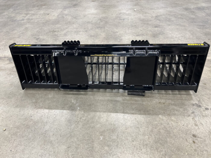 Back of Skid Steer Rock Bucket from Stinger Attachments