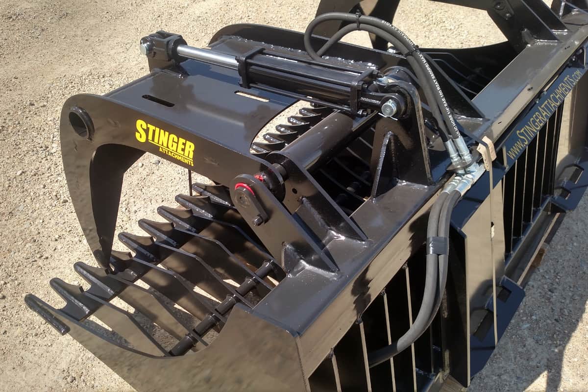 Skid Steer Rock Grapple RG Series Stinger Attachments