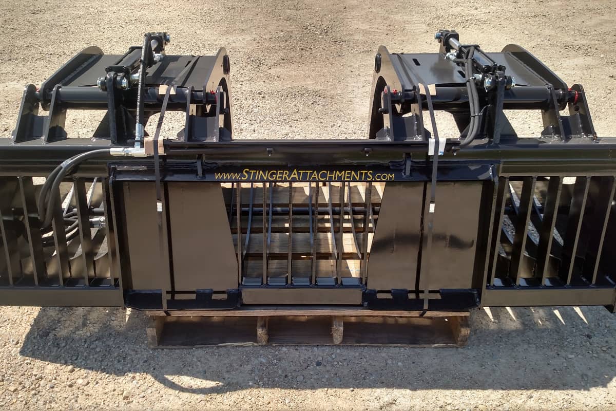 Skid Steer Rock Grapple RG Series Stinger Attachments