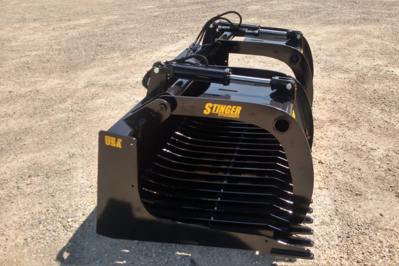 Skid Steer Rock Grapple ROGSeries Stinger Attachments