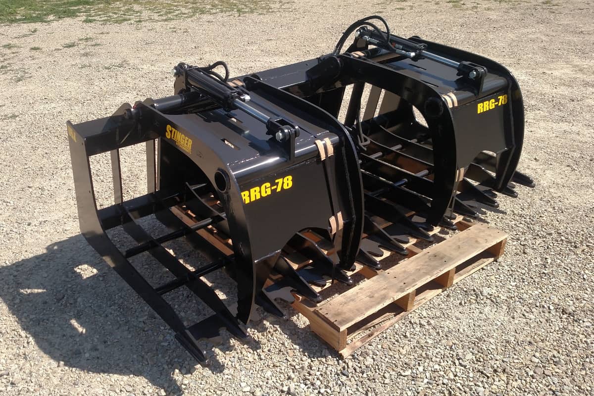 Skid Steer Root and Rock Grapple Attachment