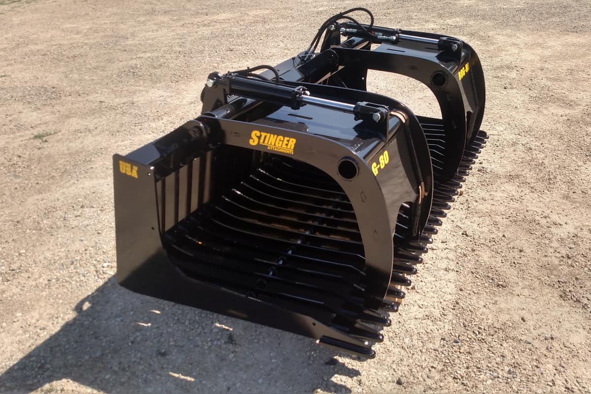 New 78" Grapple Bucket Skid Steer Attachment *FREE SHIPPING* 