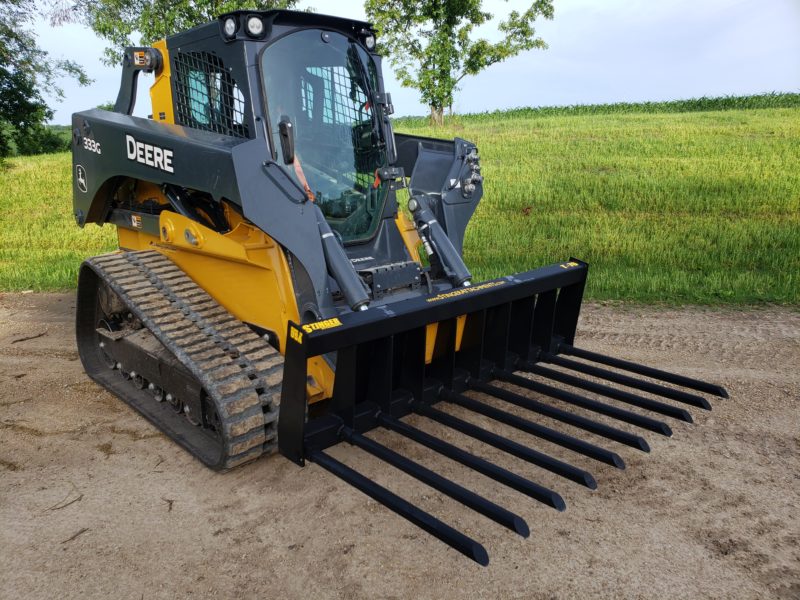 Skid Steer Tine Manure Bucket for Sale Stinger Attachments