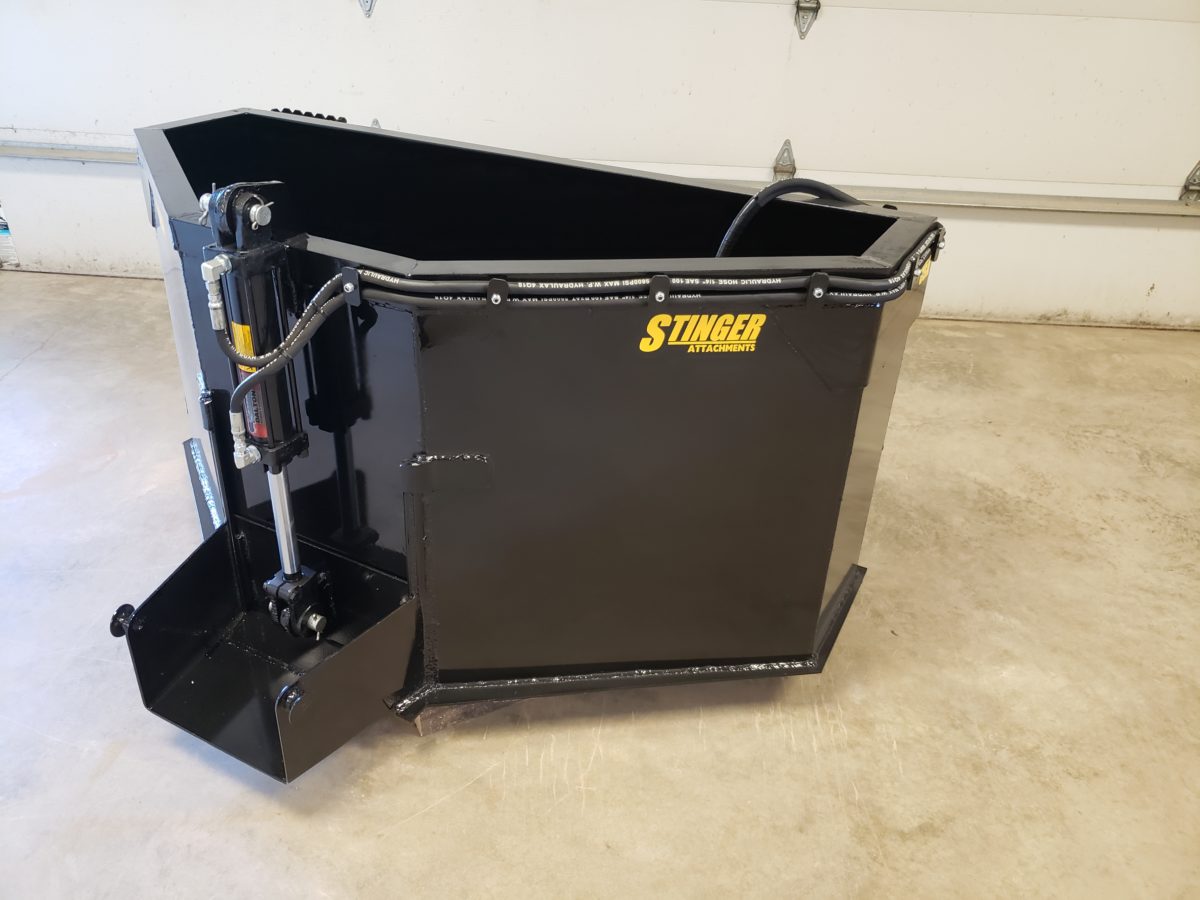 Skid Steer Concrete Mixing Bucket Stinger Attachments