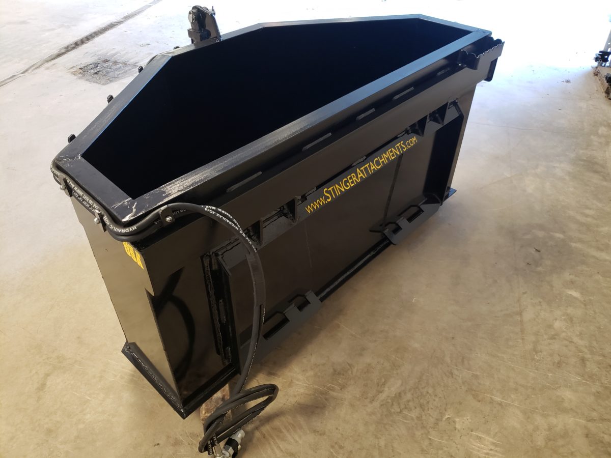 Skid Steer Concrete Mixing Bucket Stinger Attachments