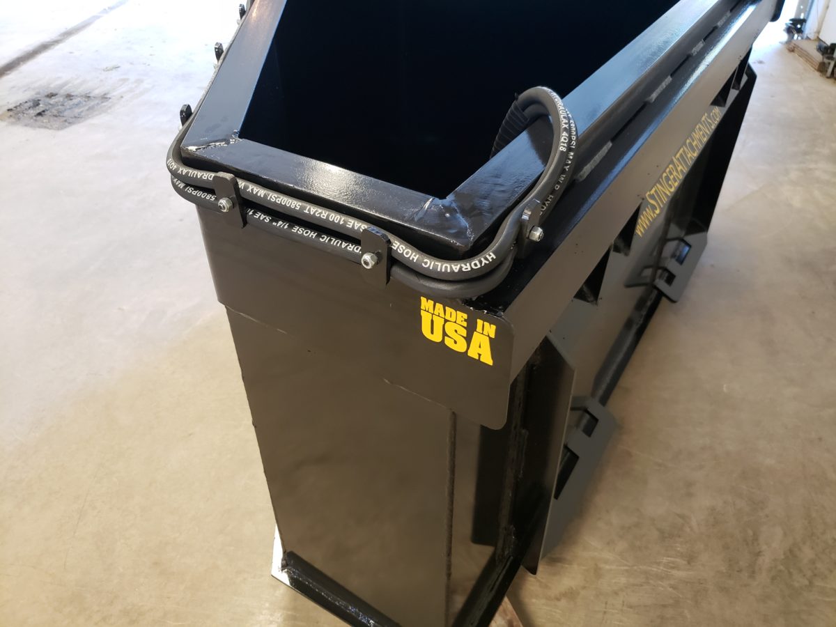 Skid Steer Concrete Mixing Bucket Stinger Attachments