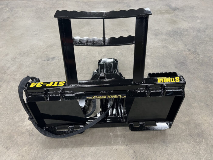 Back of Skid Steer Tree Puller from Stinger Attachments