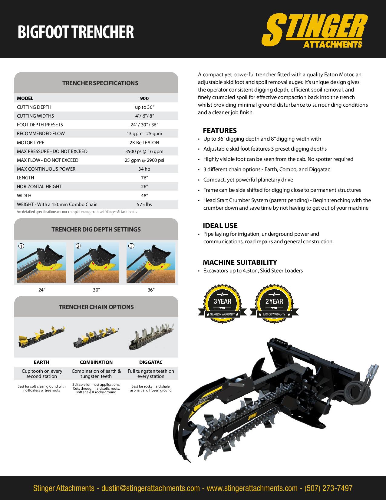Trencher Informational Sheet