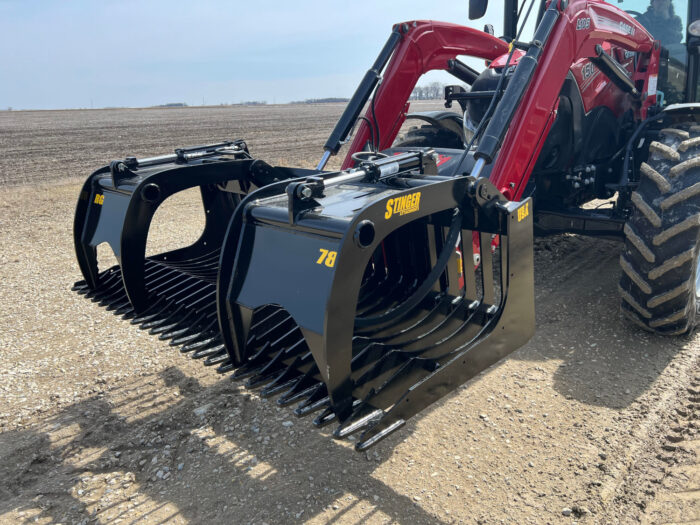 Open Sides Tractor Rock Grapples (ROG) from Stinger Attachments