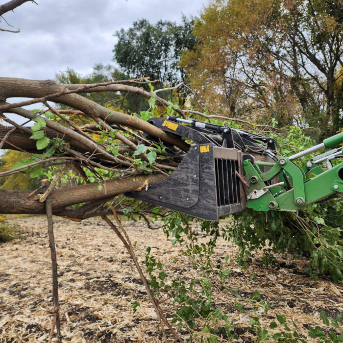 Open Sides Tractor Rock Grapples (ROG) from Stinger Attachments