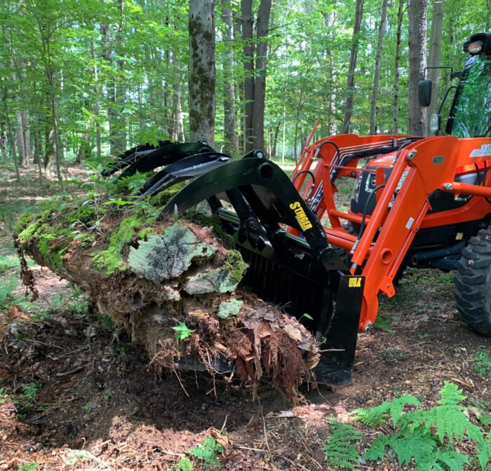 Open Sides Tractor Rock Grapples (ROG) from Stinger Attachments