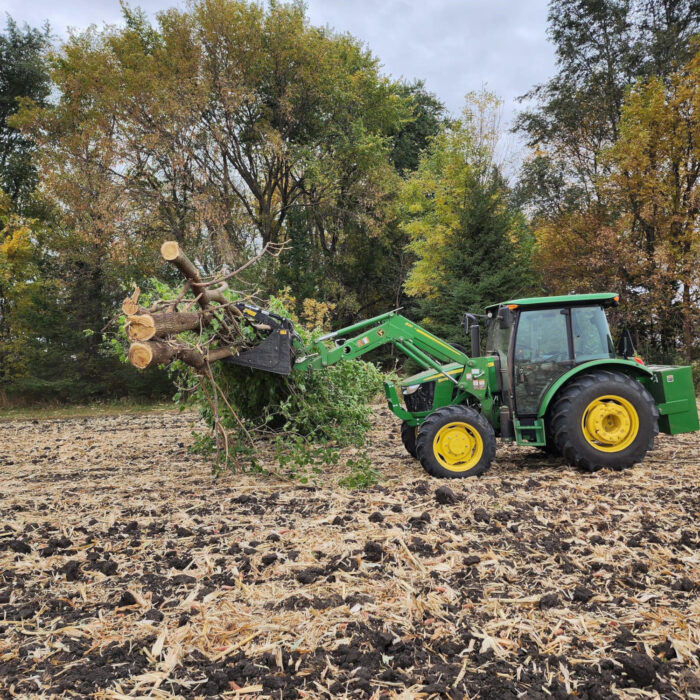 Open Sides Tractor Rock Grapples (ROG) from Stinger Attachments