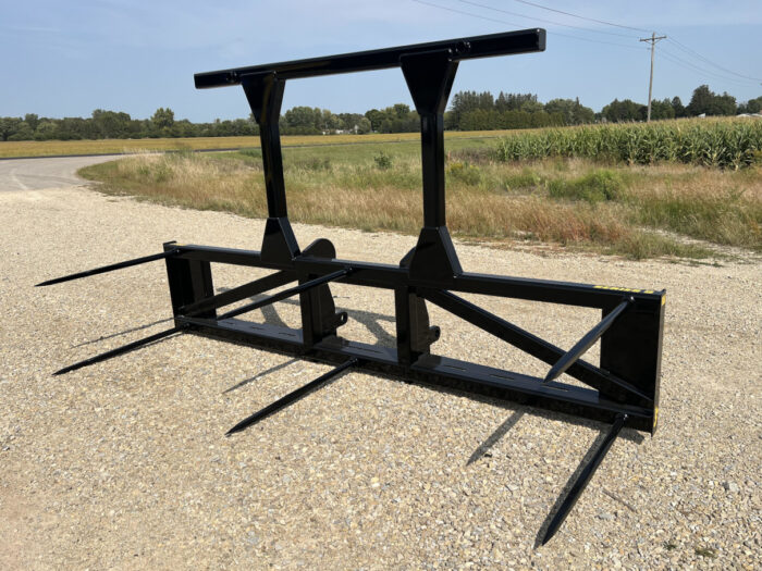 Skid Steer Bale Spear – Series 5 (BS5-3) 3 Bale or (BS5-5) 5 Bale Large Round Bale Mover